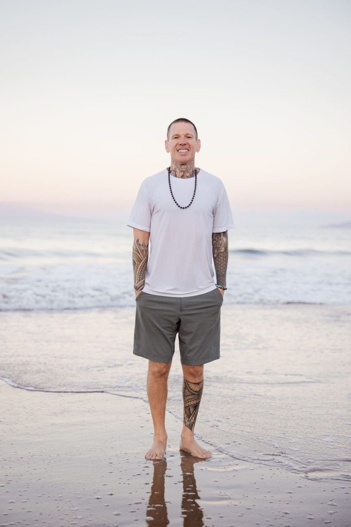 Nick TNT Terry on a Maui beach at sunrise
