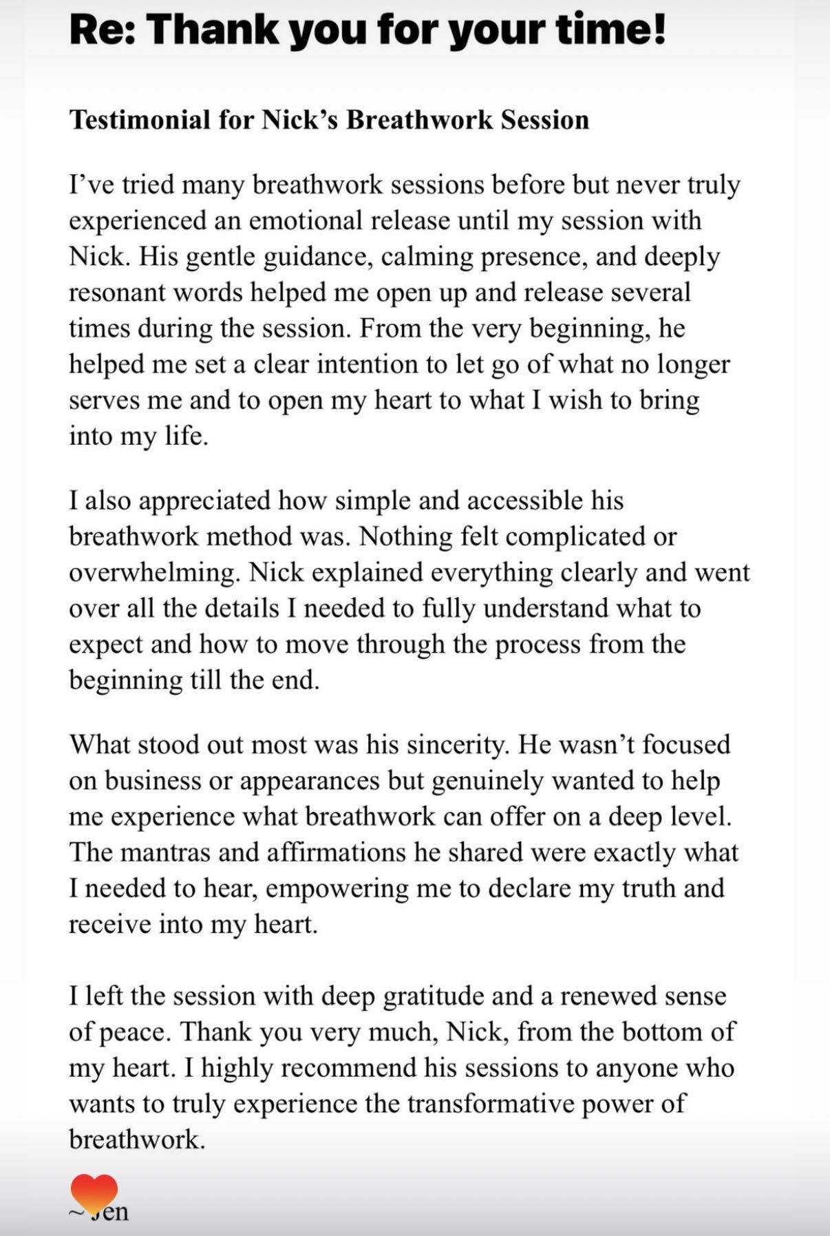 A message from the Breath of Life community